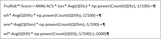 trurisk formula.